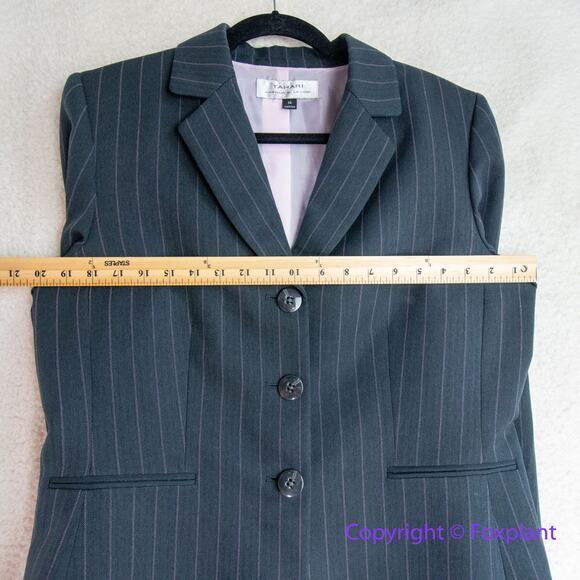 Tahari Arthur S. Levine pipe blazer three-button, women's size 14 - Picture 7 of 10